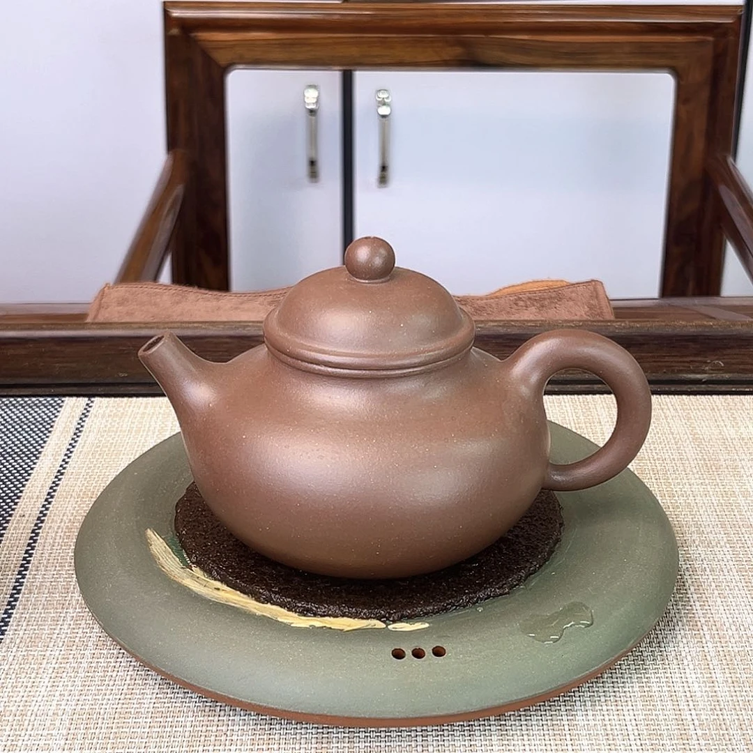 茶壶紫砂宜兴老紫泥350cc