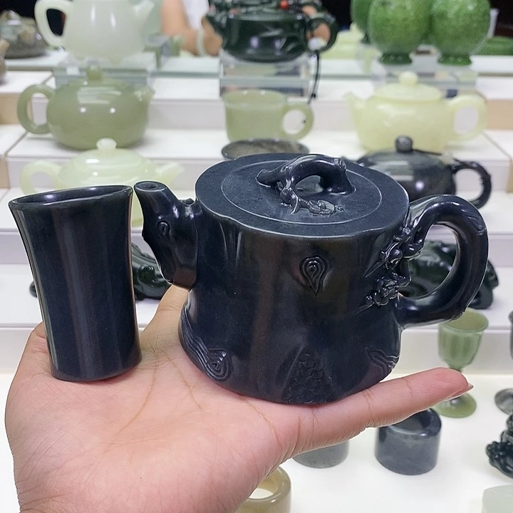 未镶嵌和田玉挂件本****.一壶一杯