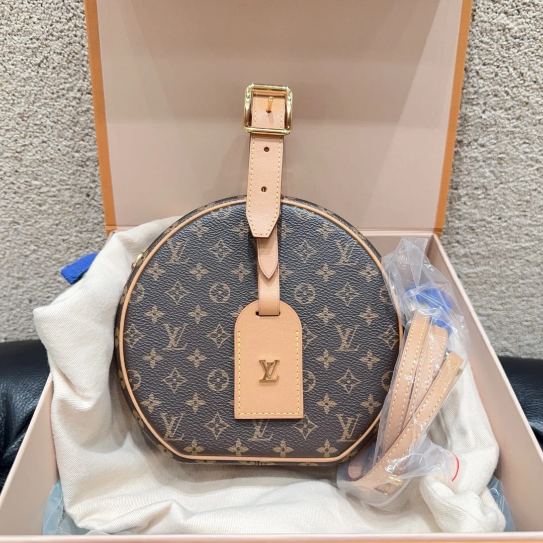 99新 LouisVuitton/路易威登 经典老花款硬饼包 手提单肩斜挎包
