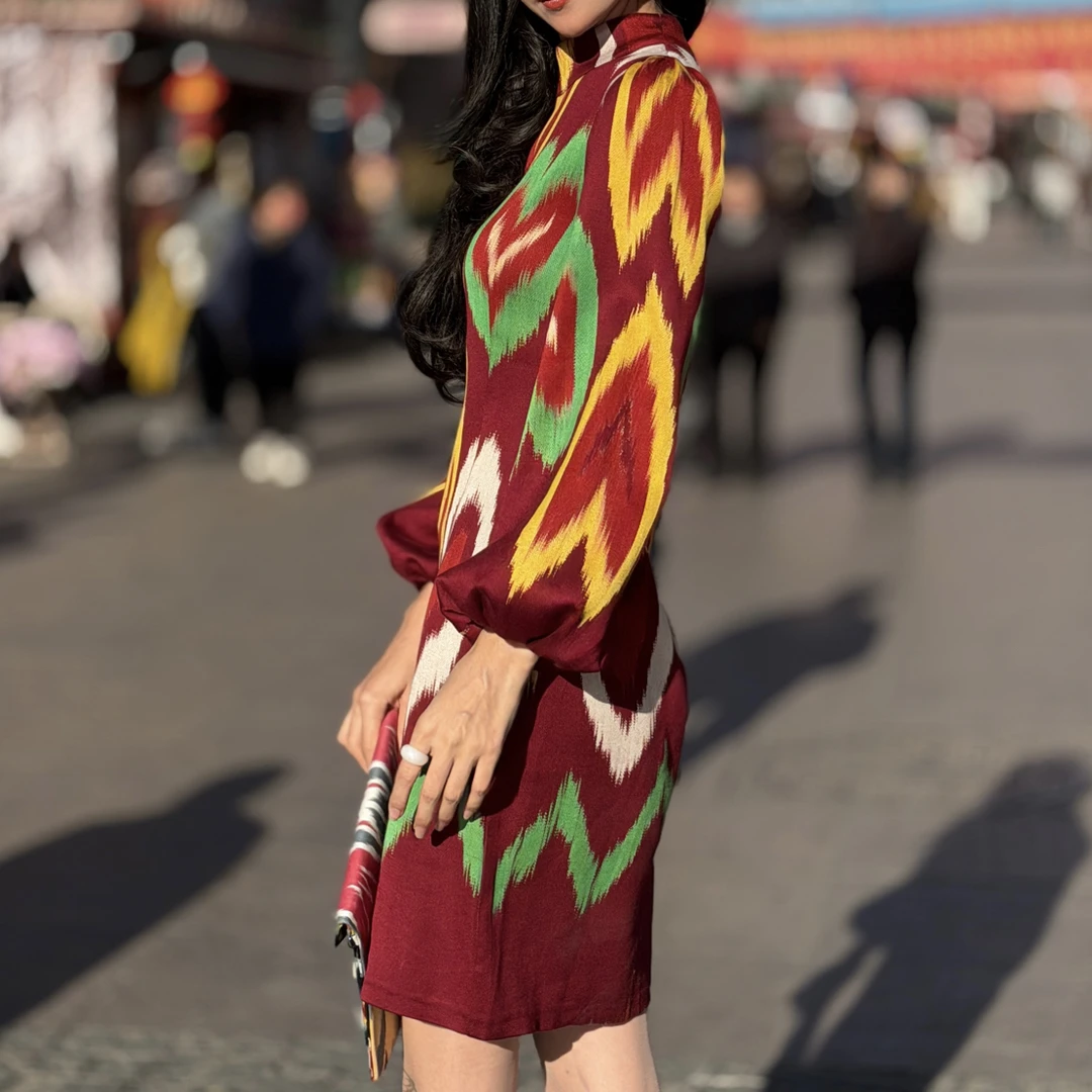 PAHRIM新款艾德莱斯连衣裙8893