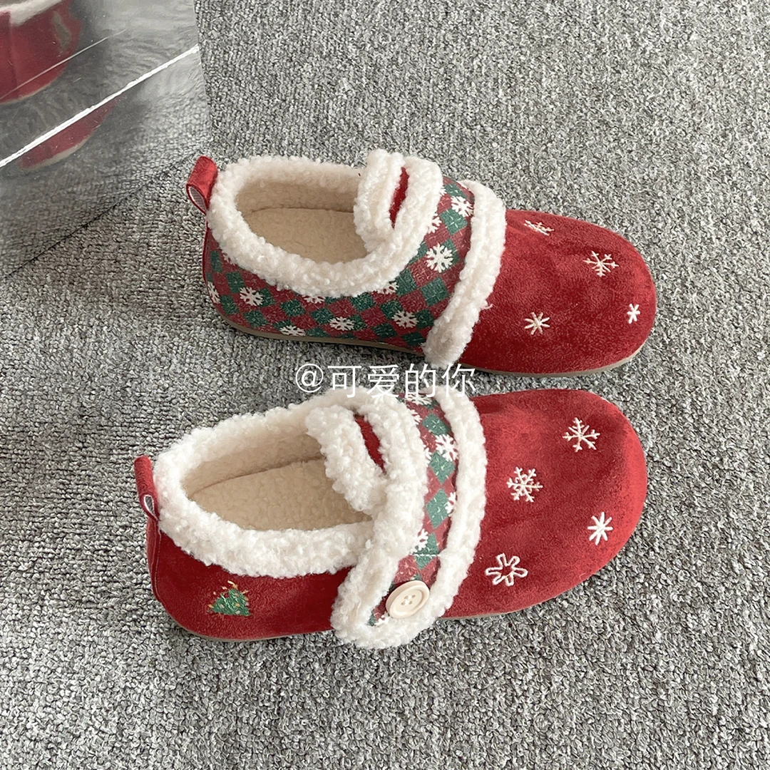 一脚蹬全包勃肯鞋女款爆款2025新款毛毛休闲鞋加绒保暖可爱二棉鞋