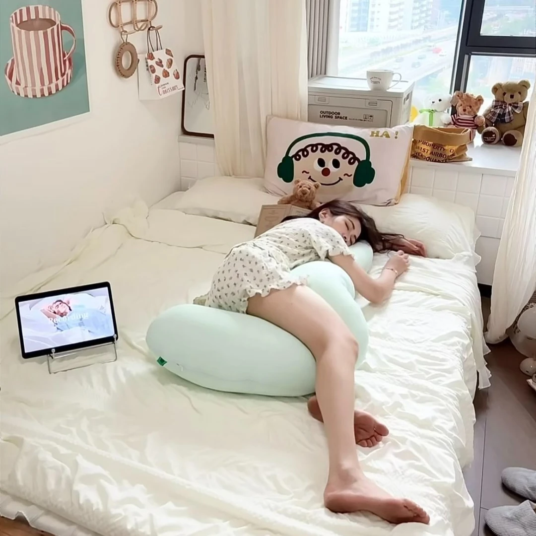 冰丝夏季凉感睡觉夹腿大抱枕女生专用床上侧睡长条男生款成人tve