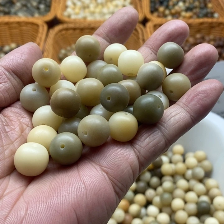 吊坠白玉菩提14-12青提渐变胖苹果60颗