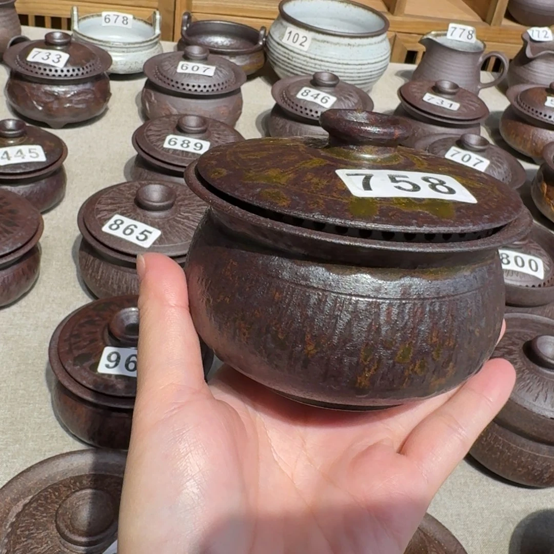 杯子粗瓷茶具素色盖碗