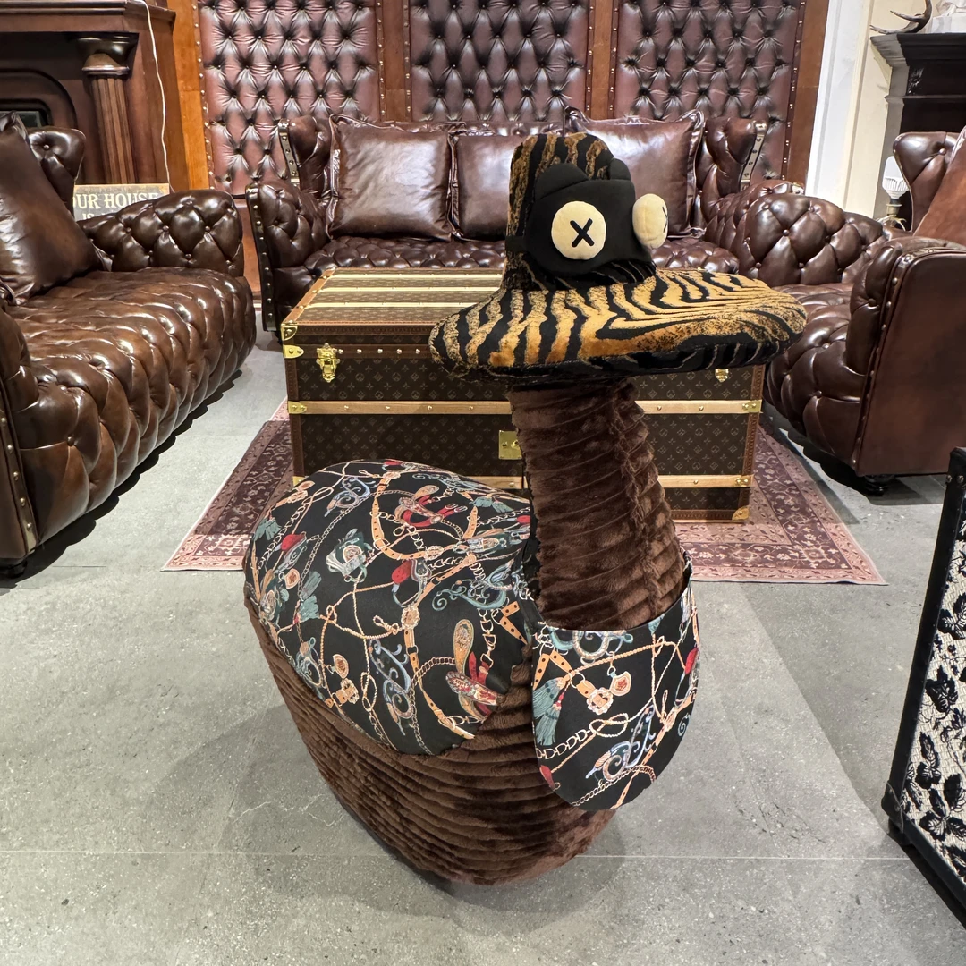 【源头工厂】客厅创意布艺溜溜椅动物网红落地凳80x50x100cm长宽高