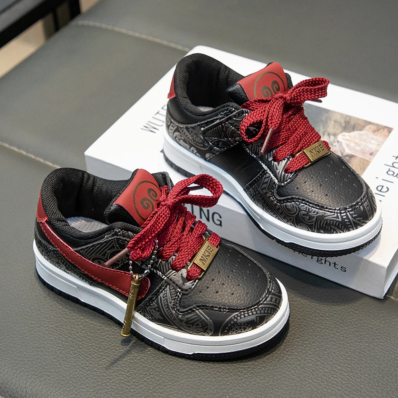 【新春爆款】2025儿童运动鞋休闲百搭男童板鞋中大童炸街花纹2202