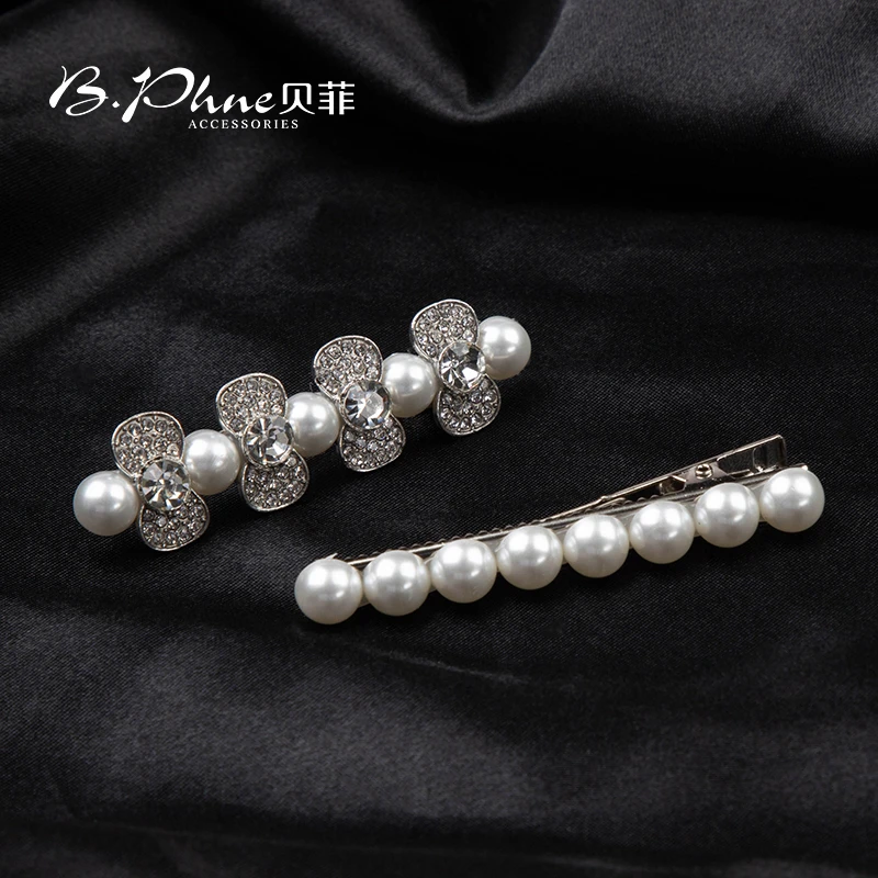 B.【贝菲】高定版本AB款珠珠鸭嘴夹ins