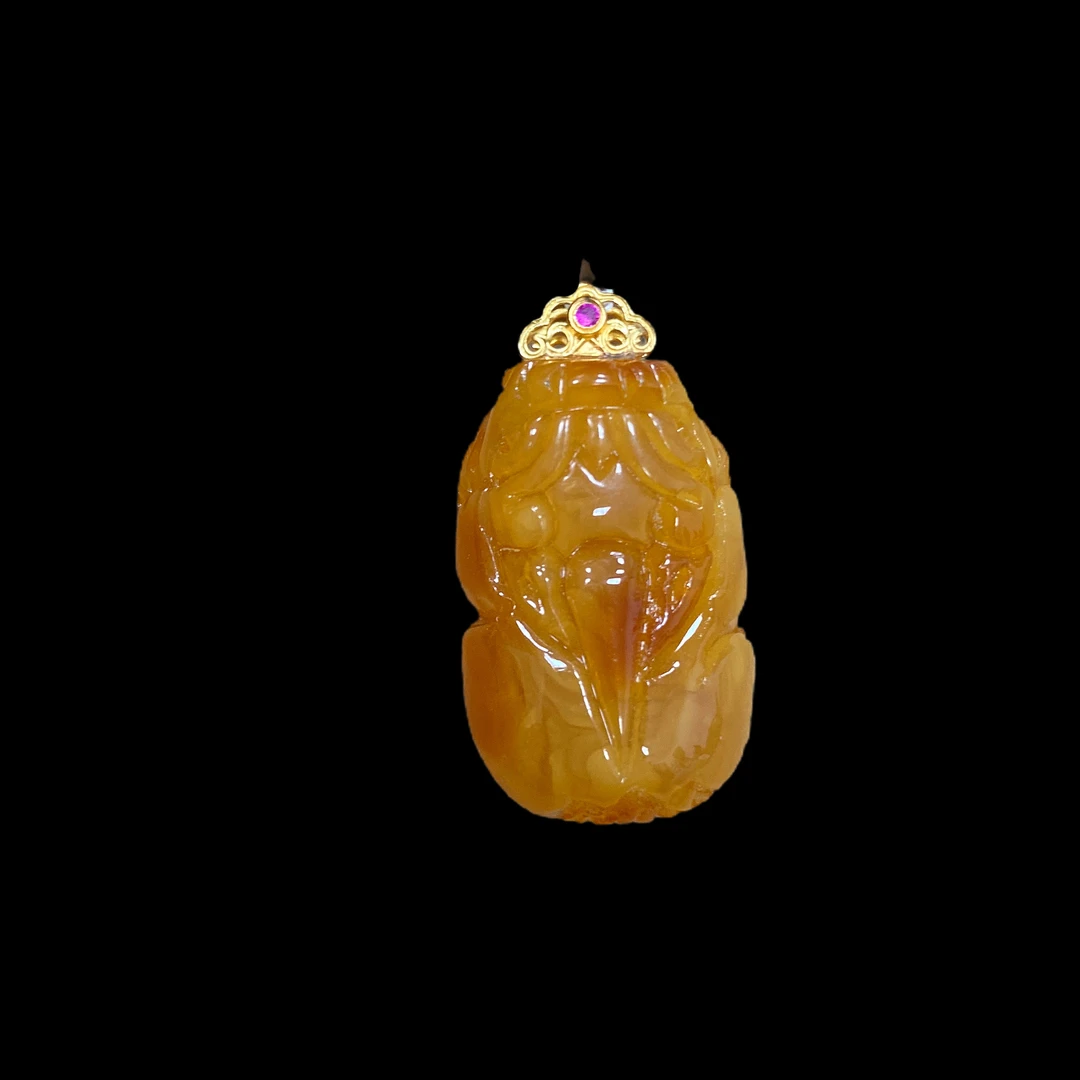 V7580蜜蜡18k吊坠（多样性，发一）