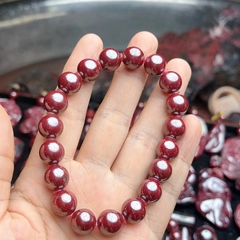 【闪购商品】天然辰砂子*天然原矿朱砂手串