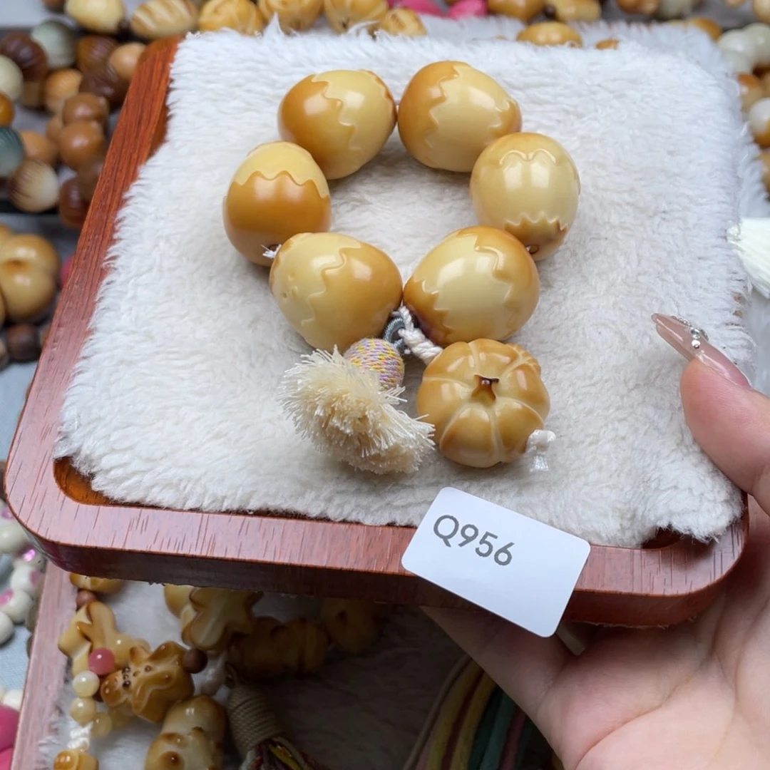 天***妹菩提根/象牙果手串瑕Q956蛋仔手捻23mm一串