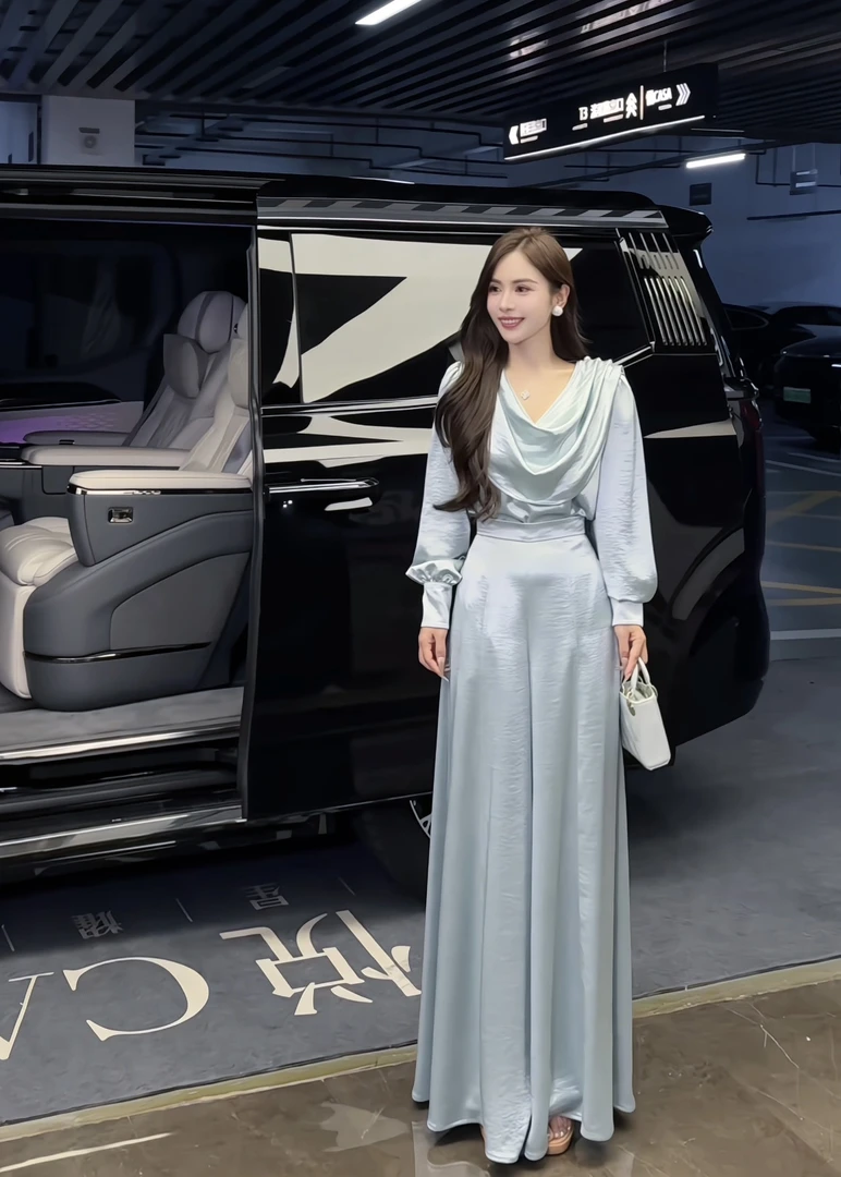 【现货秒发】DO648秋季显瘦时尚气质休闲醋酸衬衫+半身裙裤套装组合