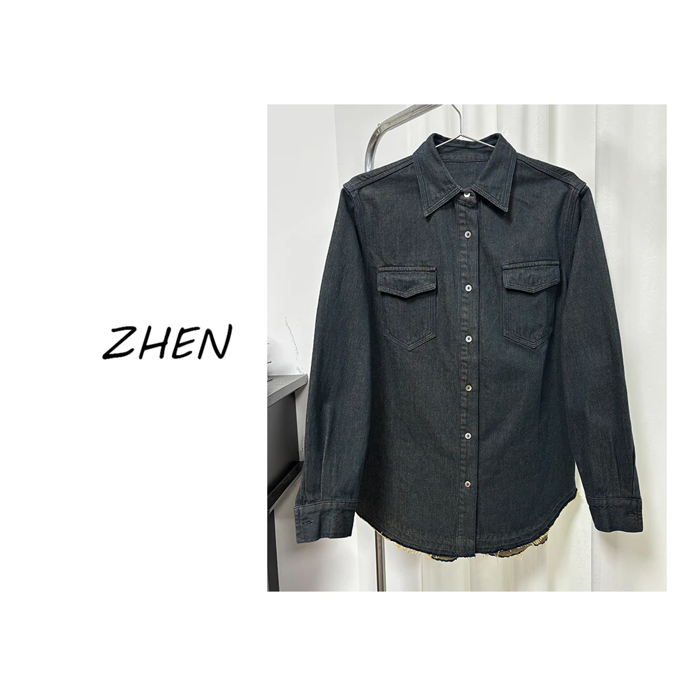 【ZHEN】K0927 2025新款衬衫显瘦时尚百搭设计师轻奢款