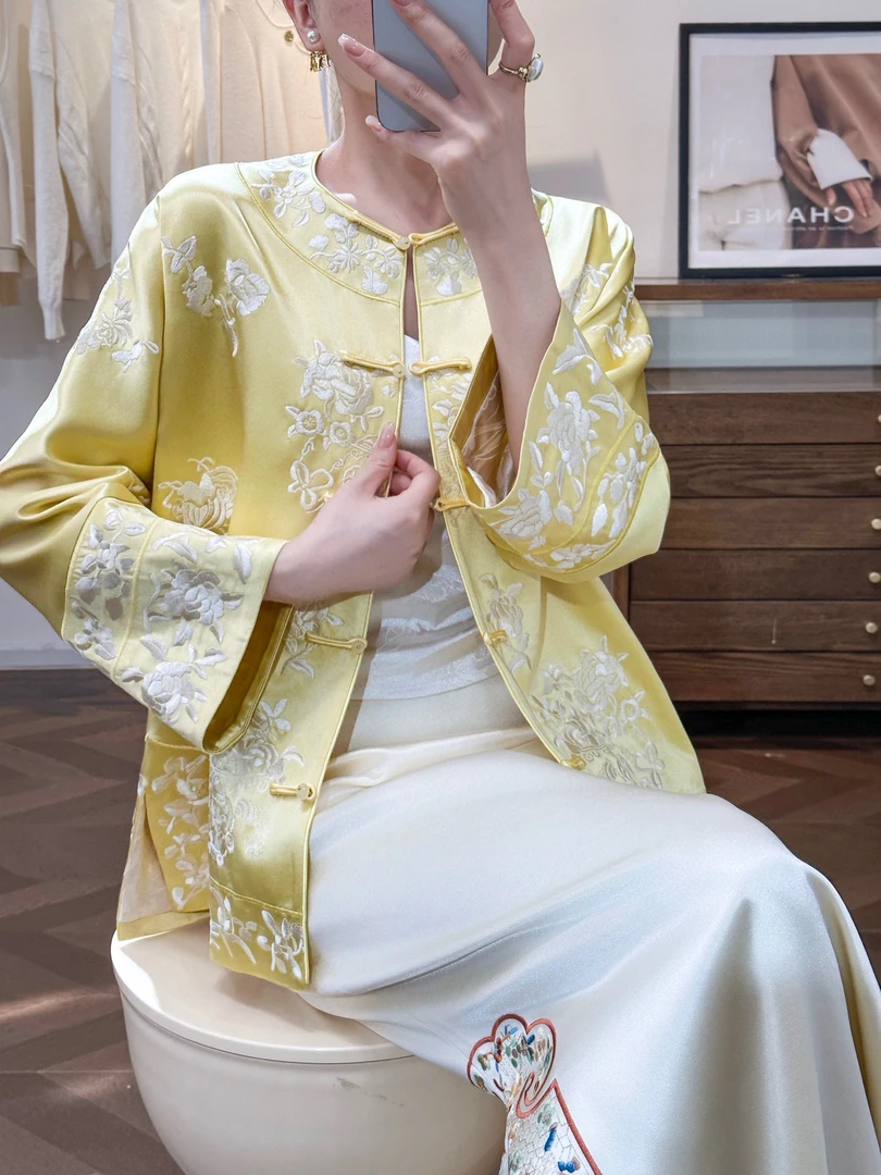 新中式重工刺绣女士外套中国风