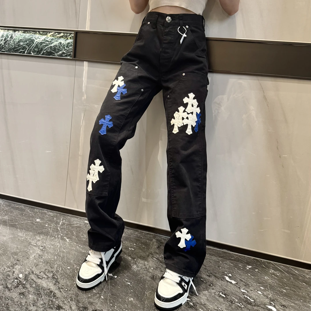 【CH伐木】设计感百搭时尚直筒气质经典卡哈情侣牛仔裤轻奢男女同款