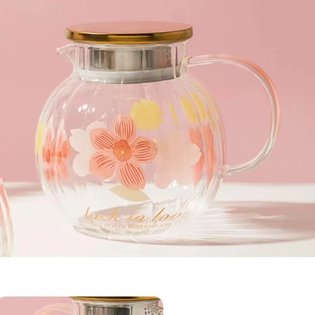 樱为有你樱花球形壶冷热水壶1200ml