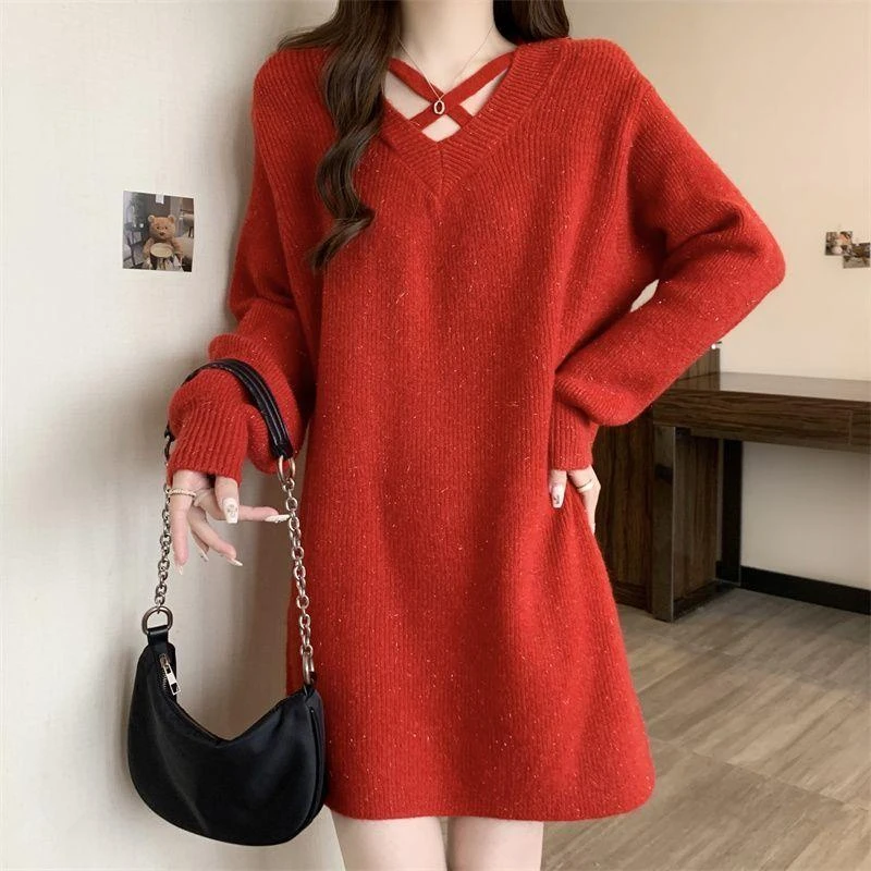 【万达撤柜】女装早秋新款赫本风小心机镂空系带宽松灯笼袖亮丝针