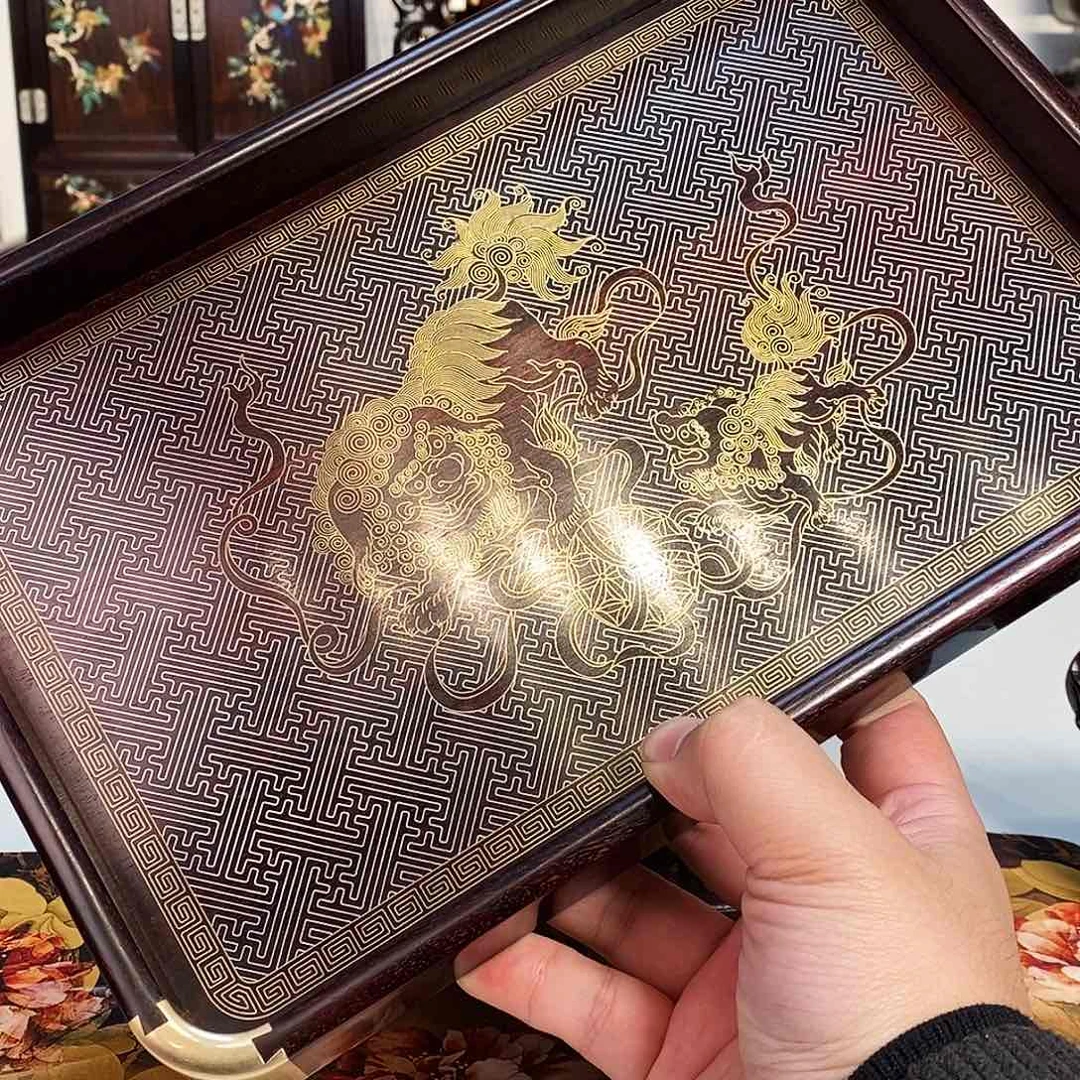紫檀木类成套家具小叶紫檀托盘