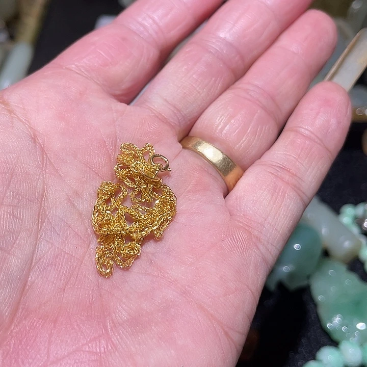 S***辰翡翠银S925镶嵌颈饰