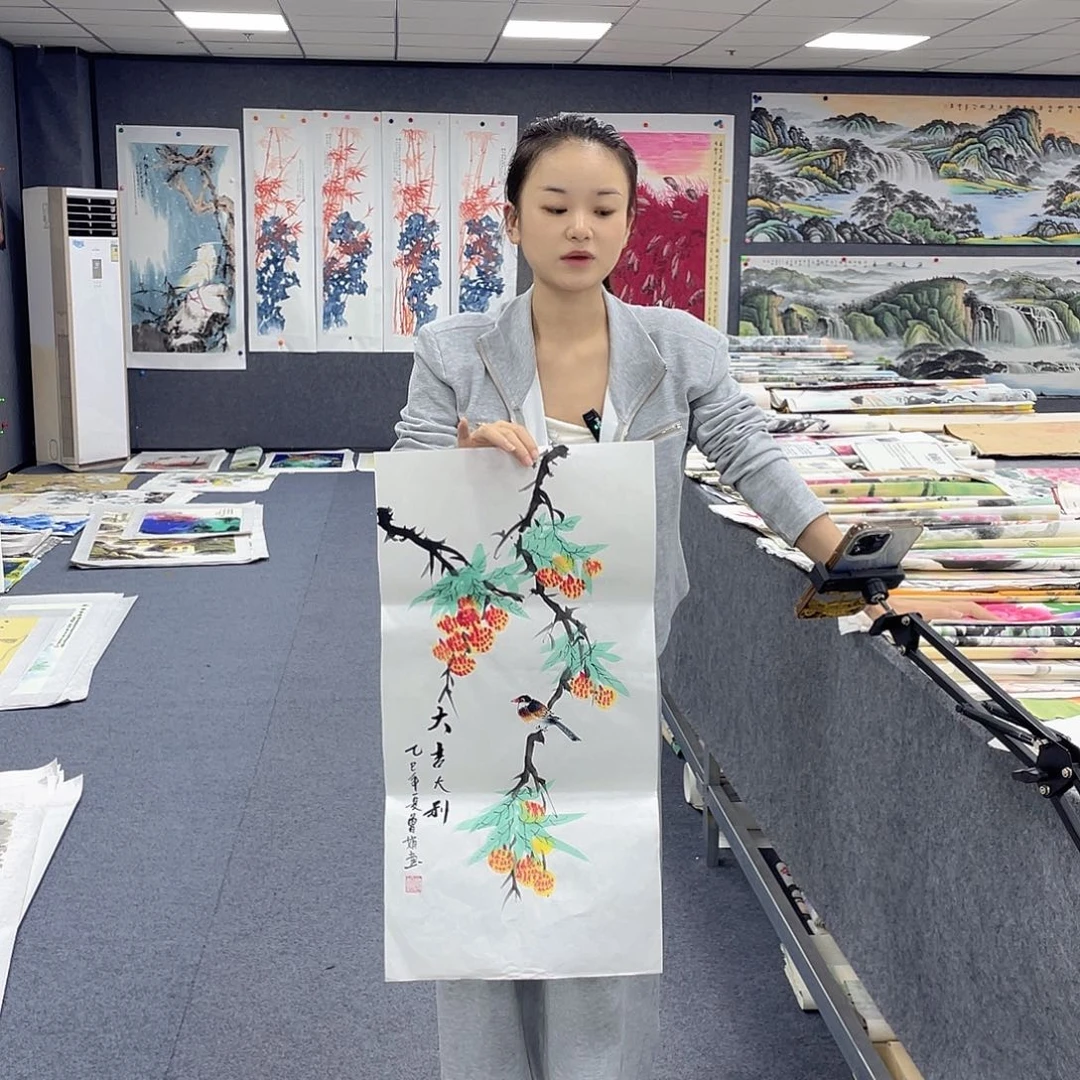 国画作品小姐姐放漏…