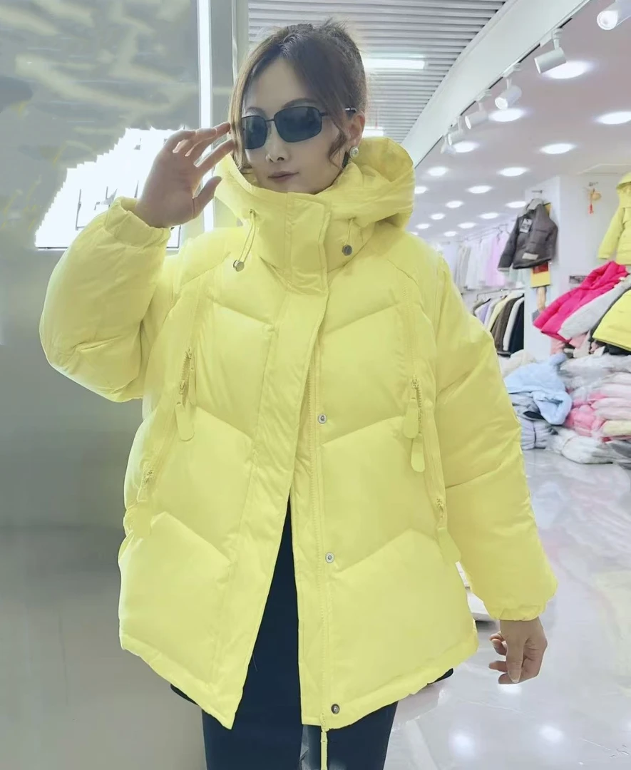 奇奇家时尚韩版大码女装2025冬季新款休闲加厚保暖棉服外套