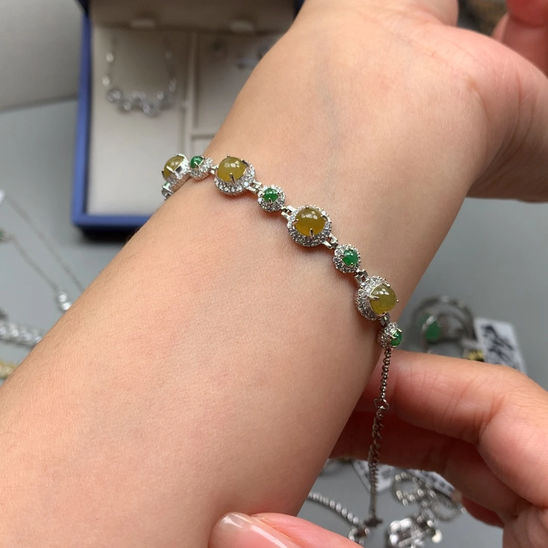 翡翠银S925镶嵌戒指