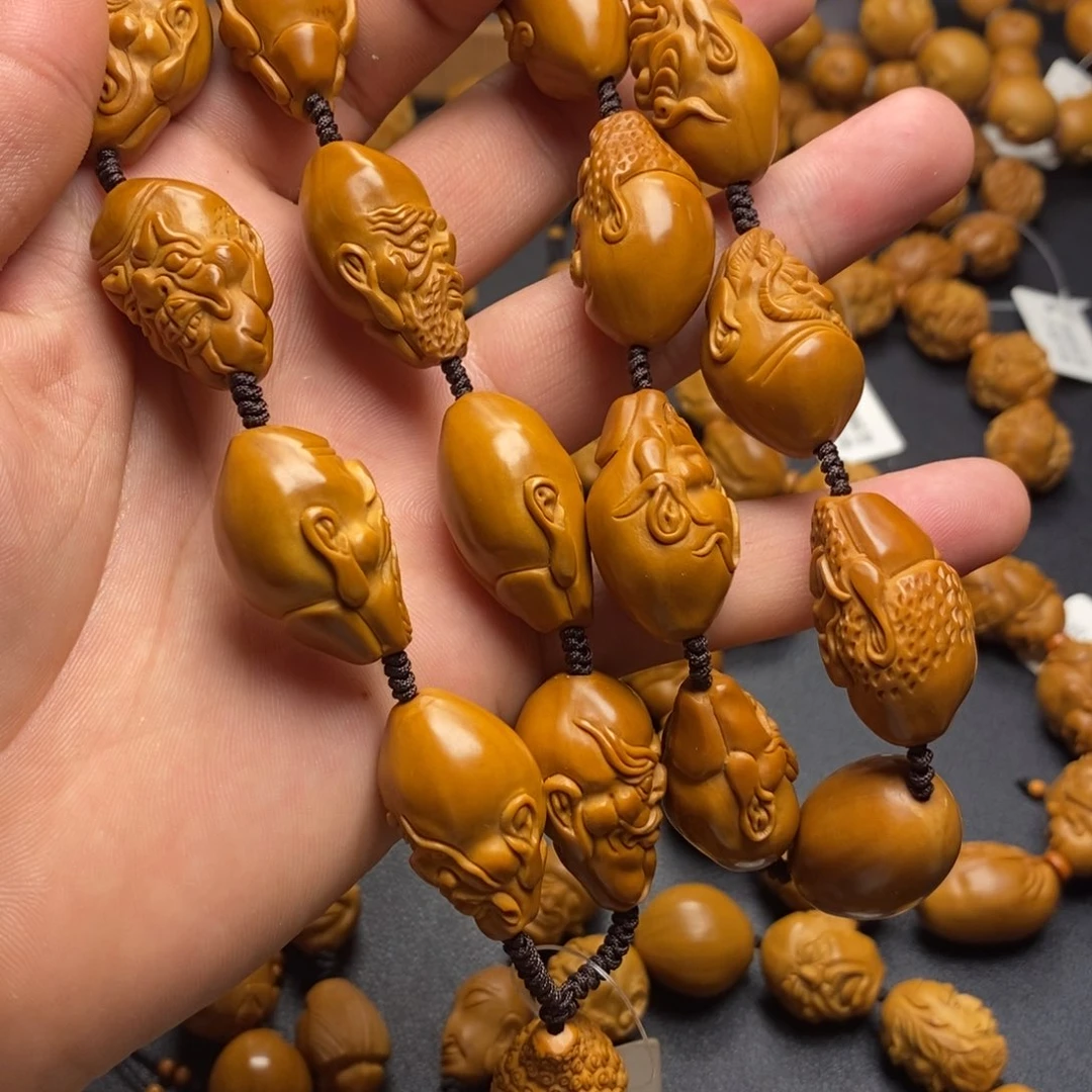 橄榄核手串/手链罗汉脖挂2颗泛油