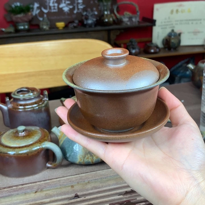 茶壶紫砂纯自然柴烧