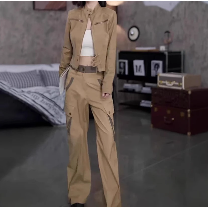 欧货高端休闲时尚套装女春秋新款2025气质减龄设计感工装两件套女