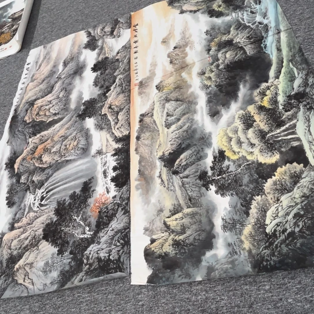 国画绘画作品多次参加2张