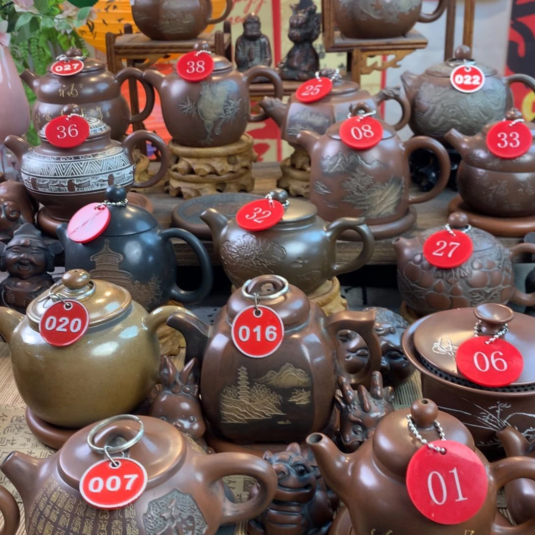 老*坭兴陶手工刻绘壶