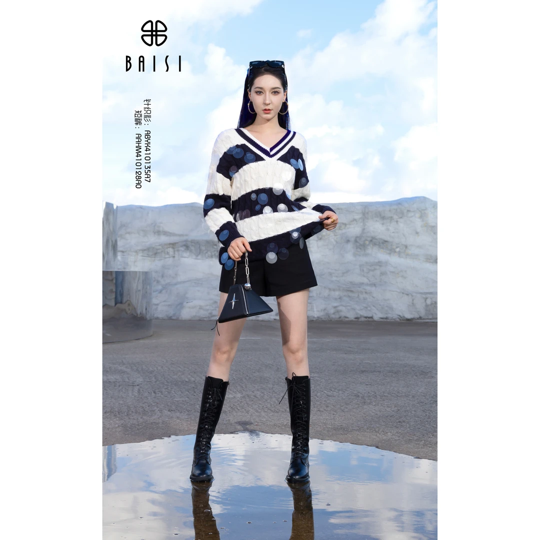 BAISI 百丝2024秋冬ABYK410135A7减龄时尚上衣