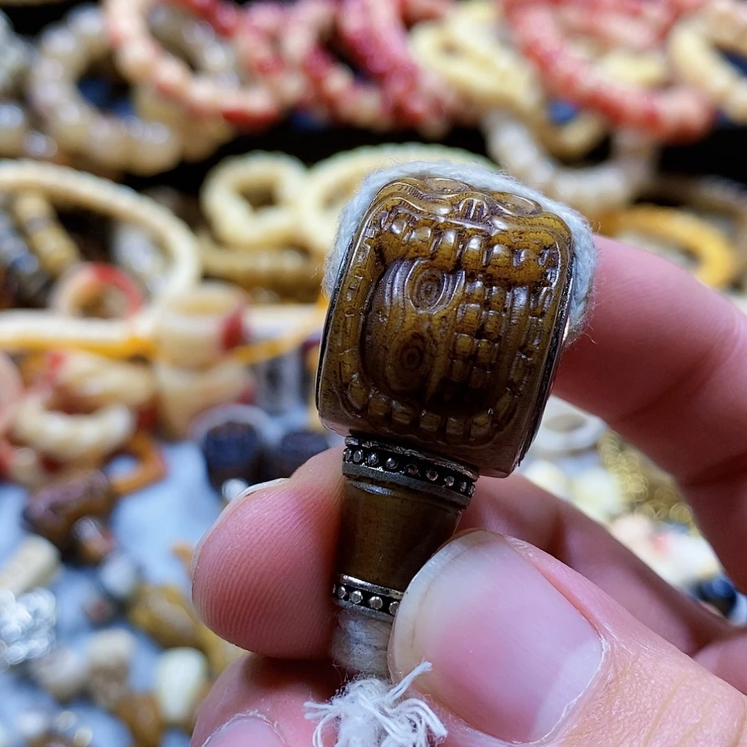 牛骨摆件牦牛骨2.7三通配饰