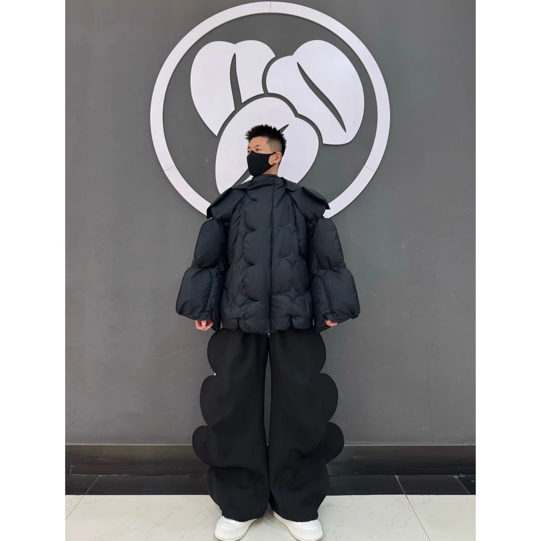 【YSFZ】限量系列！设计师高级感时尚加厚保暖波浪感羽绒服！