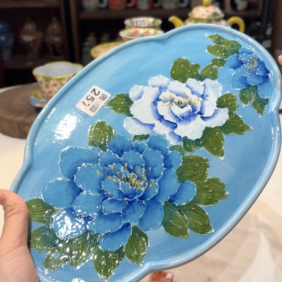 景德镇手绘高温釉下彩陶瓷茶具