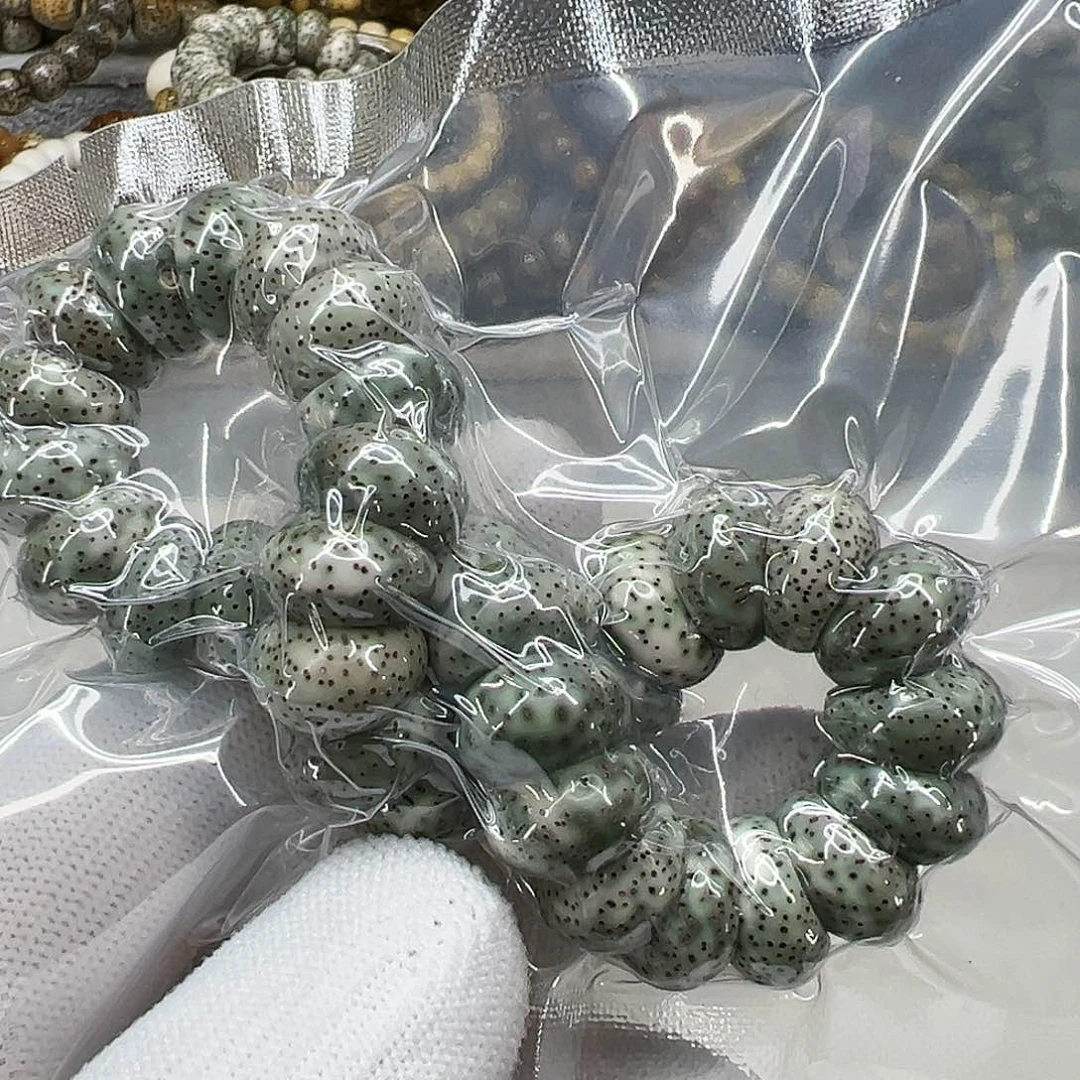 星月菩提手串14高端绿星月菩提单圈大大肠1.3