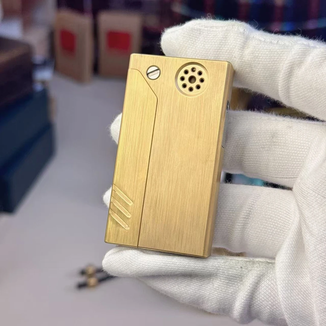 机甲魔兽 纯黄铜一键弹射 创意打火机