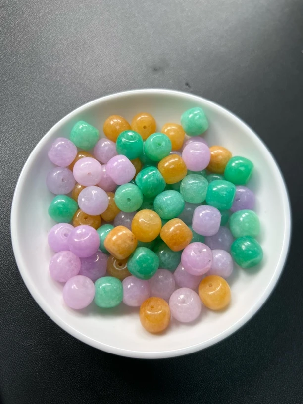 三彩散珠 老型珠A509  卡9x10mm 20颗（赠弹力绳）