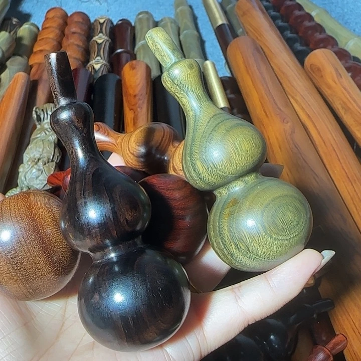 绿檀紫光檀沙漠贴紫檀金星紫檀葫芦各一个