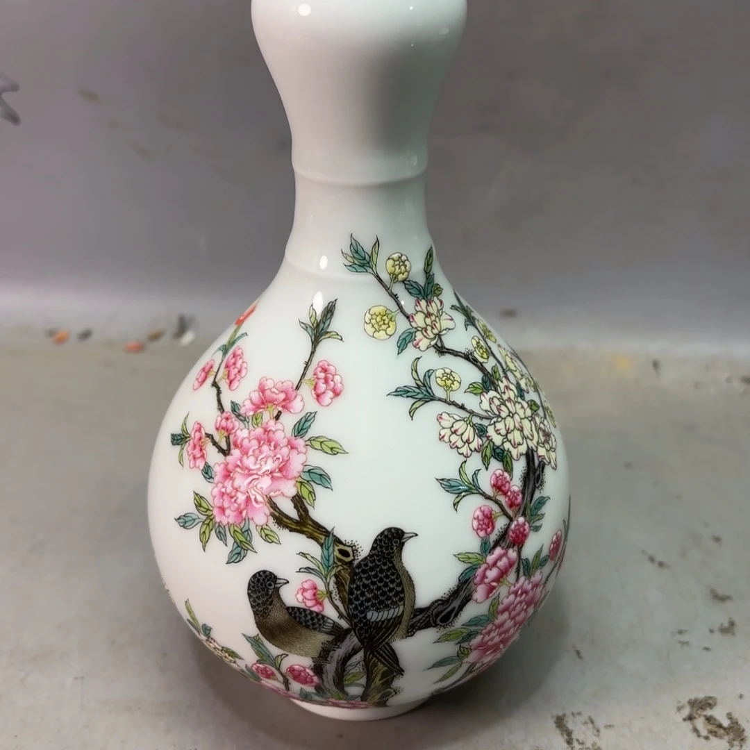 野***奇瓷摆件精品高货工艺美术品细路摆件
