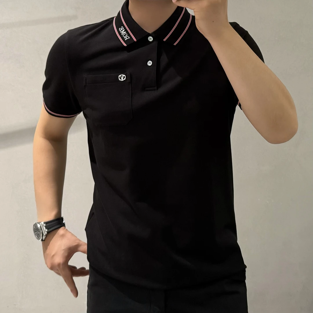 BLANDOO "福利款" 设计师款男士简约百搭撞色翻领polo衫1445