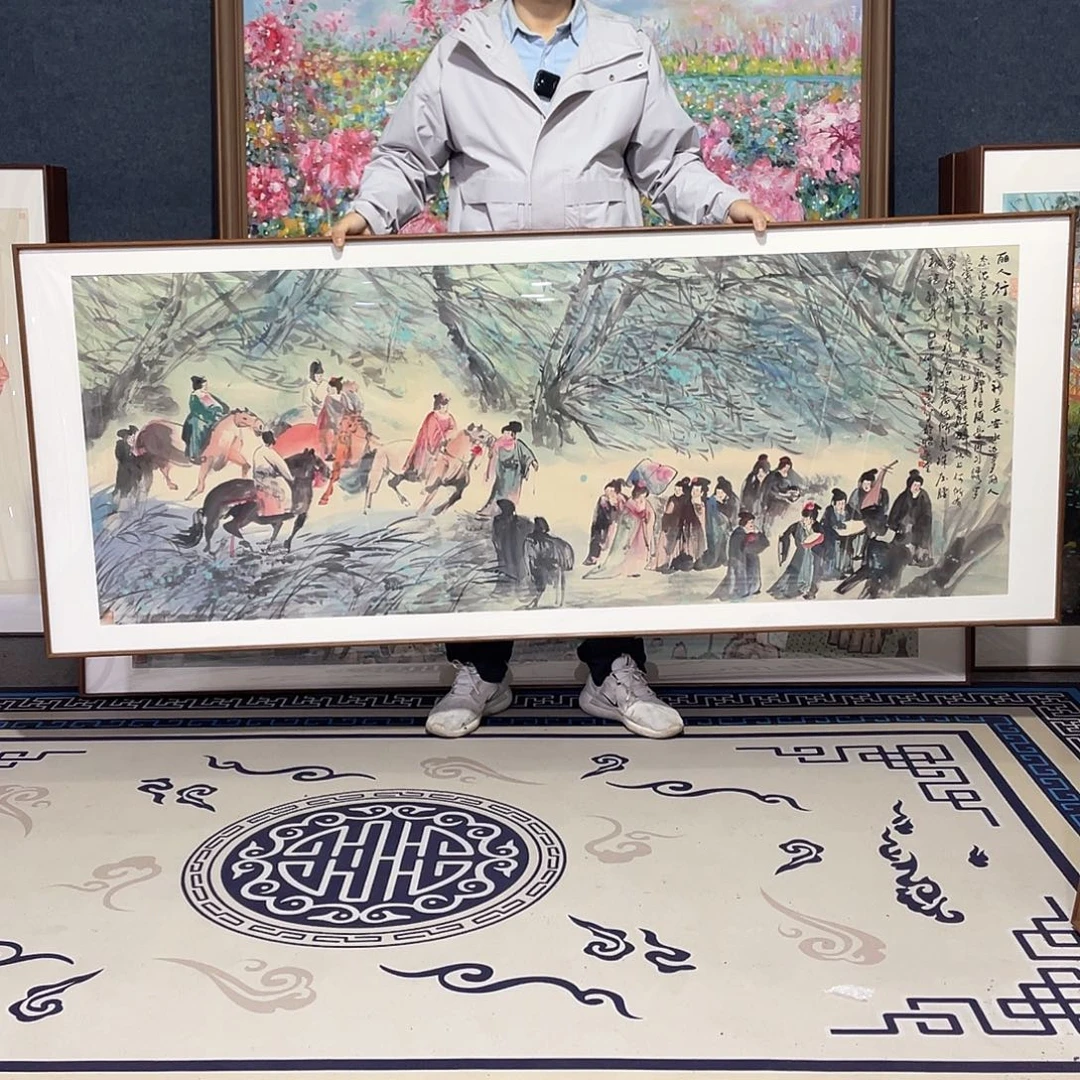 国画手绘画作品带框80/200