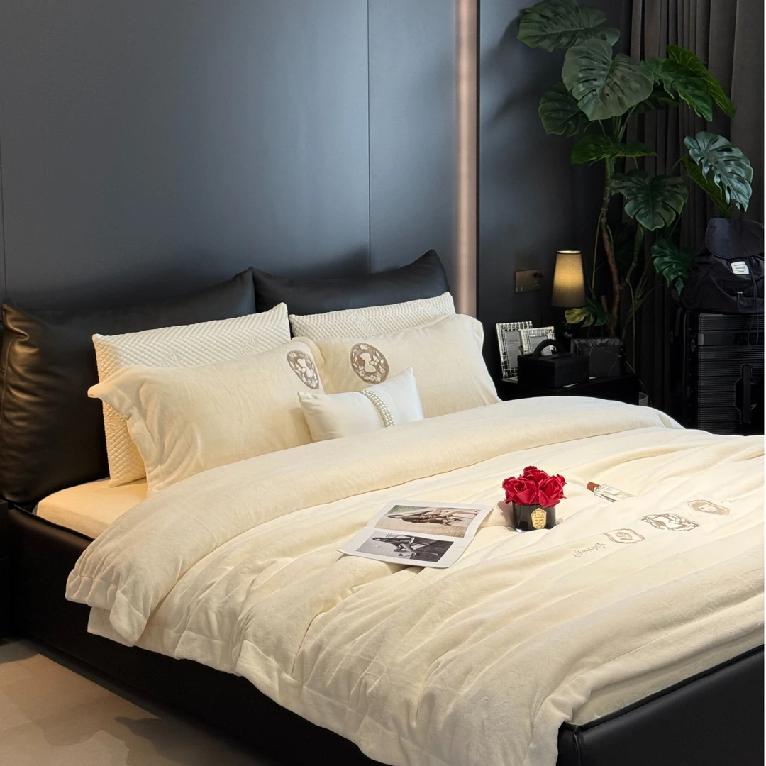 现货  超柔 【A类280g牛奶棉四件套】【线下款绒王】防静电高端床品