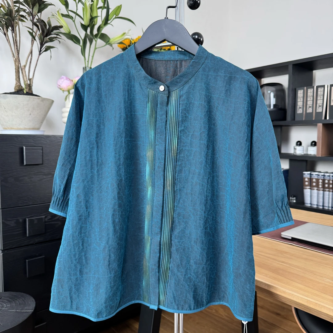 X702【轻奢质感】立领香云纱上衣