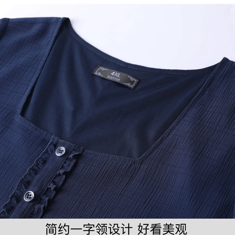 胖妹妹特大码女装雪纺连衣裙夏装遮肚子显瘦长款过膝裙300斤