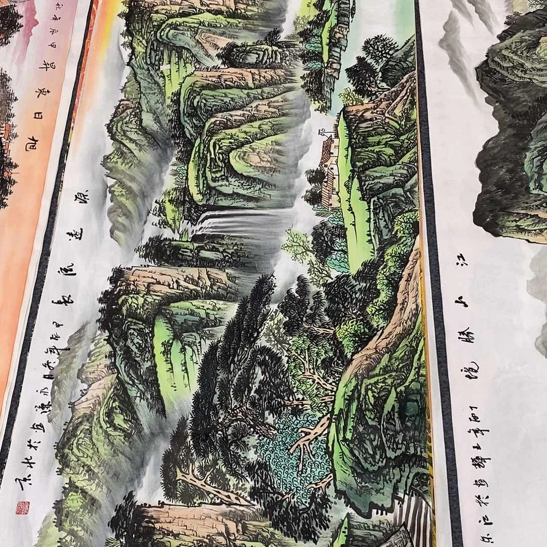 张***巾国画画画真的画画画