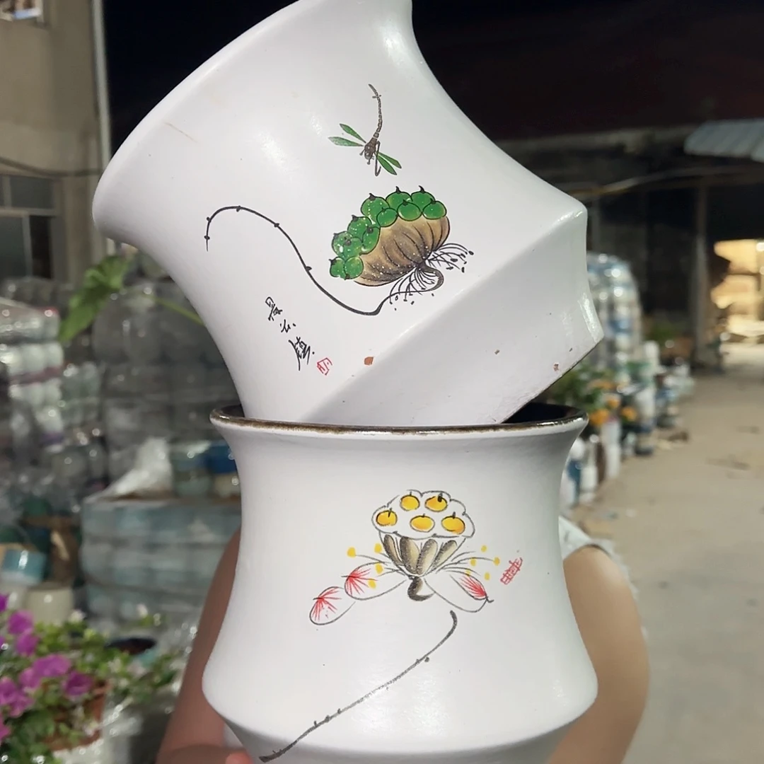 紫砂花盆高20口20