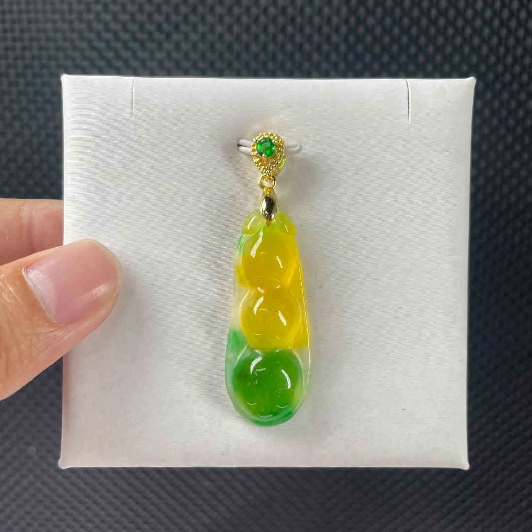 【杨子严选】C670黄绿四季豆吊坠精美妈妈吊坠百搭F