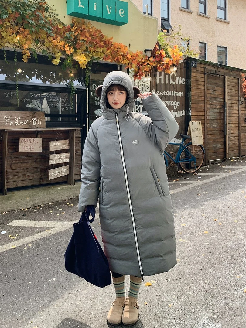 清仓款 CH正品猴子耳朵长款羽绒服外套