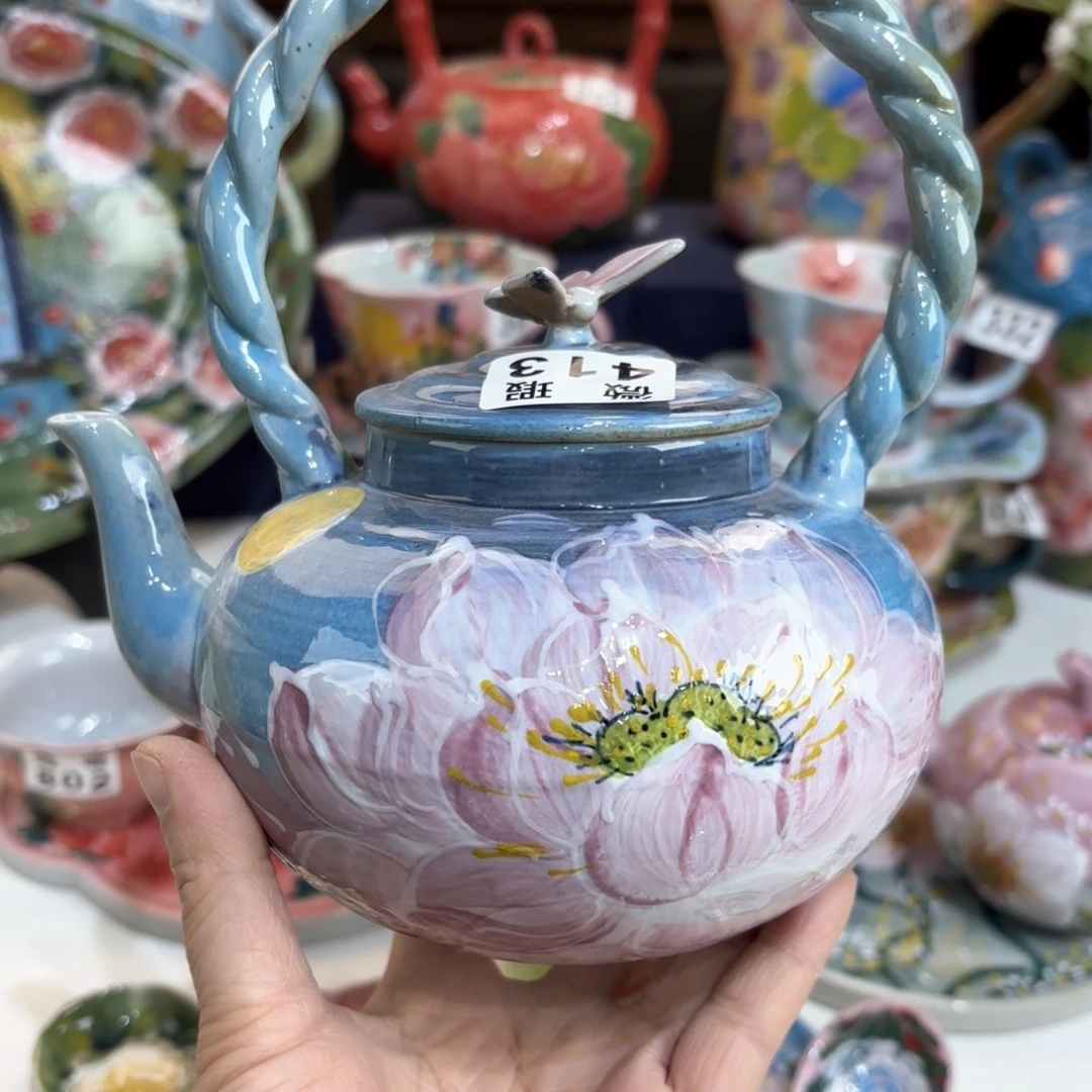 景德镇手绘高温釉下彩陶瓷茶具