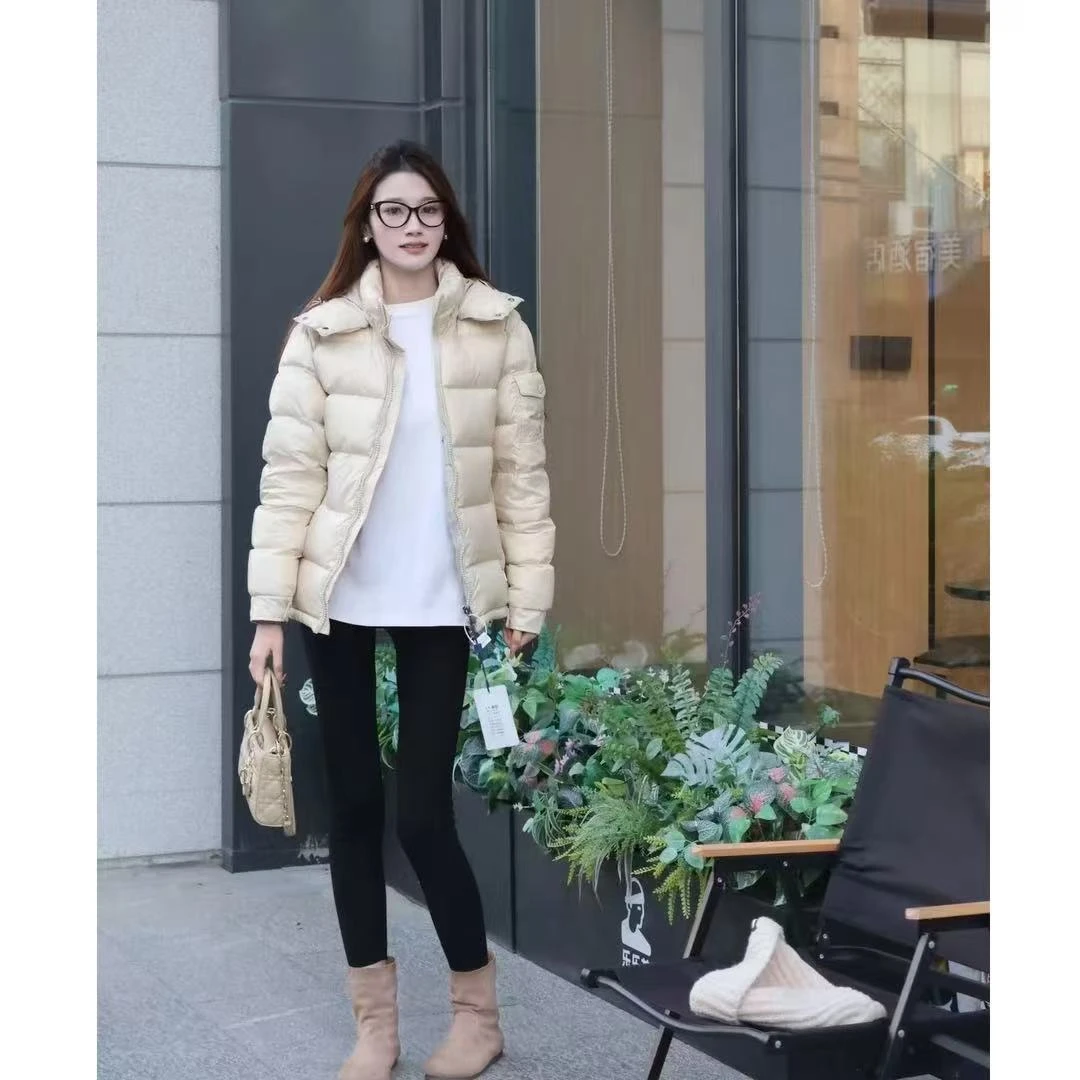 新款m家男女同款白鸭绒加厚短款羽绒服